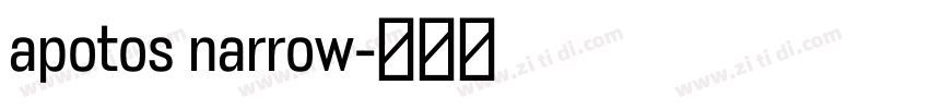 apotos narrow字体转换